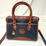 Load image into Gallery viewer, Dooney &amp; Bourke Navy Leather Bag
