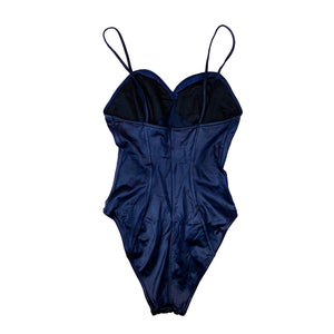 Krizia Electric Blue Corset Bodysuit/Swimsuit