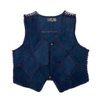 Load image into Gallery viewer, Suede blue Waistcoat

