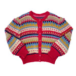 Load image into Gallery viewer, Knitted Colourful Pink Cardigan
