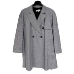 Load image into Gallery viewer, Christian Dior Vintage Gray Checkered Oversized Coat
