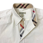 Load image into Gallery viewer, Burrbery White Button-up Shirt
