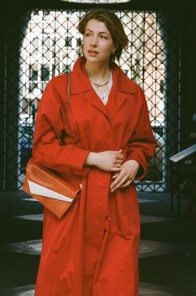Red Burberry Trenchcoat