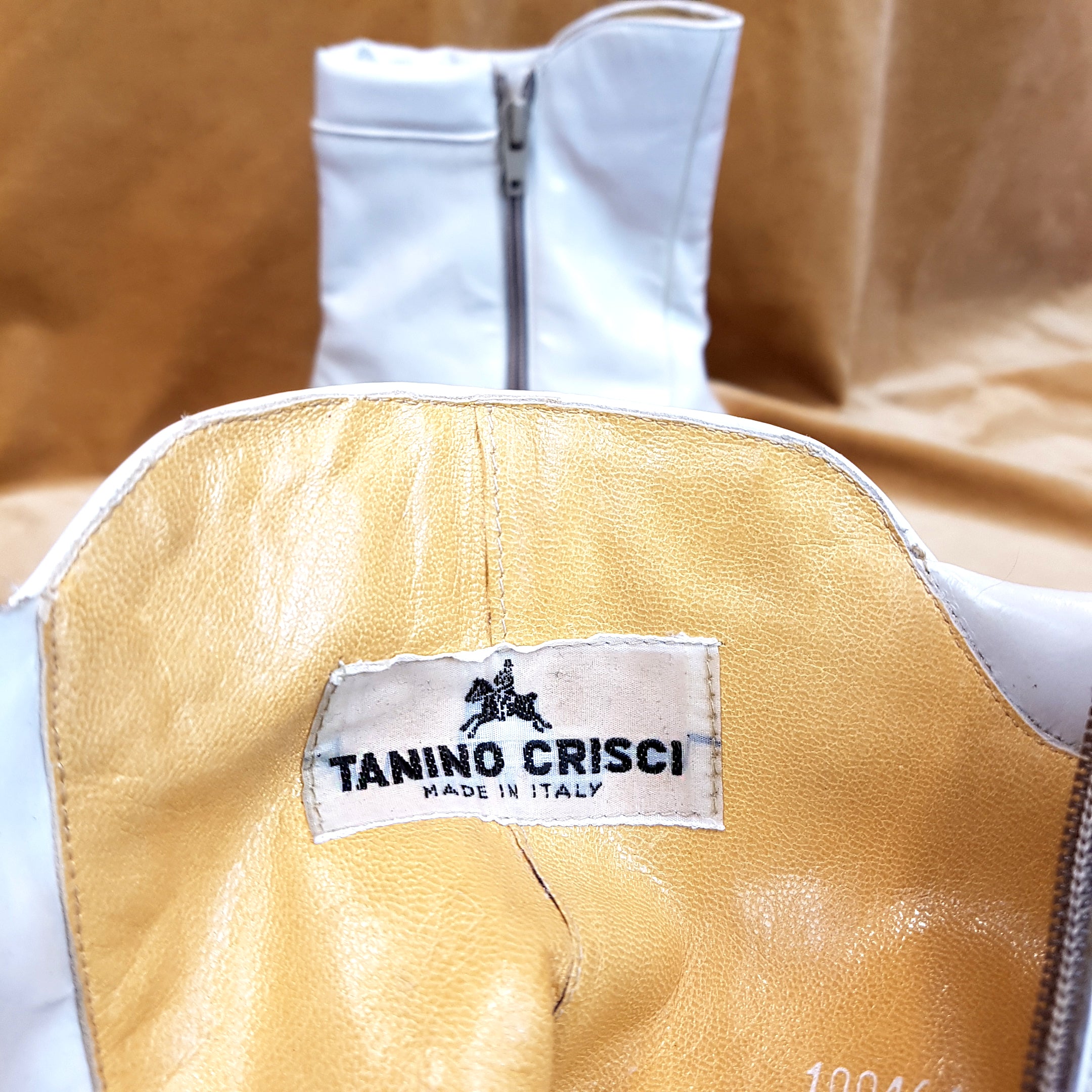 Tanino Crisci White Boots - Size 9 (43)