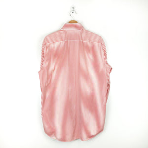 Boss Long Sleeved Button Up Striped Shirt Pink