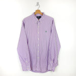Load image into Gallery viewer, Polo by Ralph Lauren Striped Purple Shirt

