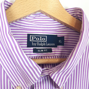 Polo by Ralph Lauren Striped Purple Shirt
