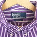 Load image into Gallery viewer, Polo by Ralph Lauren Striped Dark Purple Shirt
