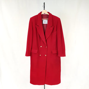 Burberry Red Wool Coat