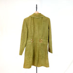 Load image into Gallery viewer, Green 70&#39;s Aesthetic Suede Coat

