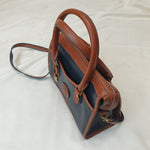 Load image into Gallery viewer, Dooney &amp; Bourke Navy Leather Bag

