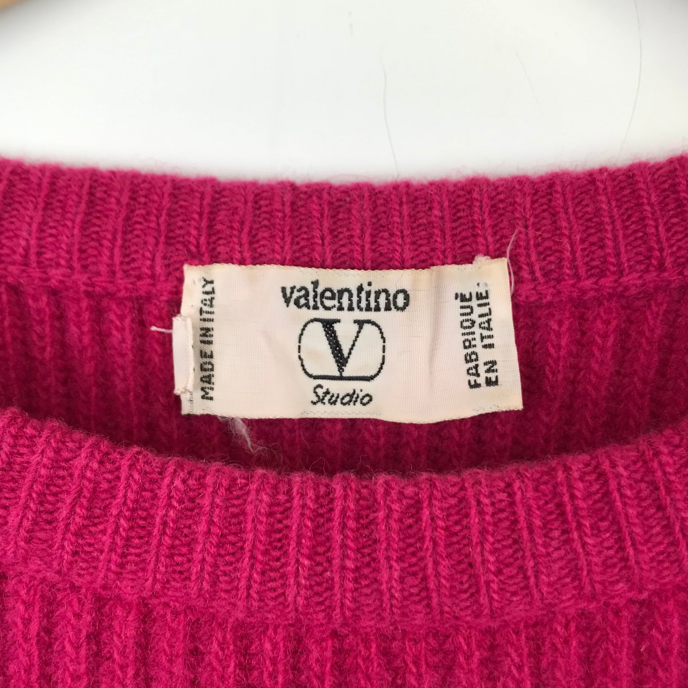 Valentino Hot Pink Wool Pullover