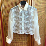 Load image into Gallery viewer, Transparant Blouse With Embroidery
