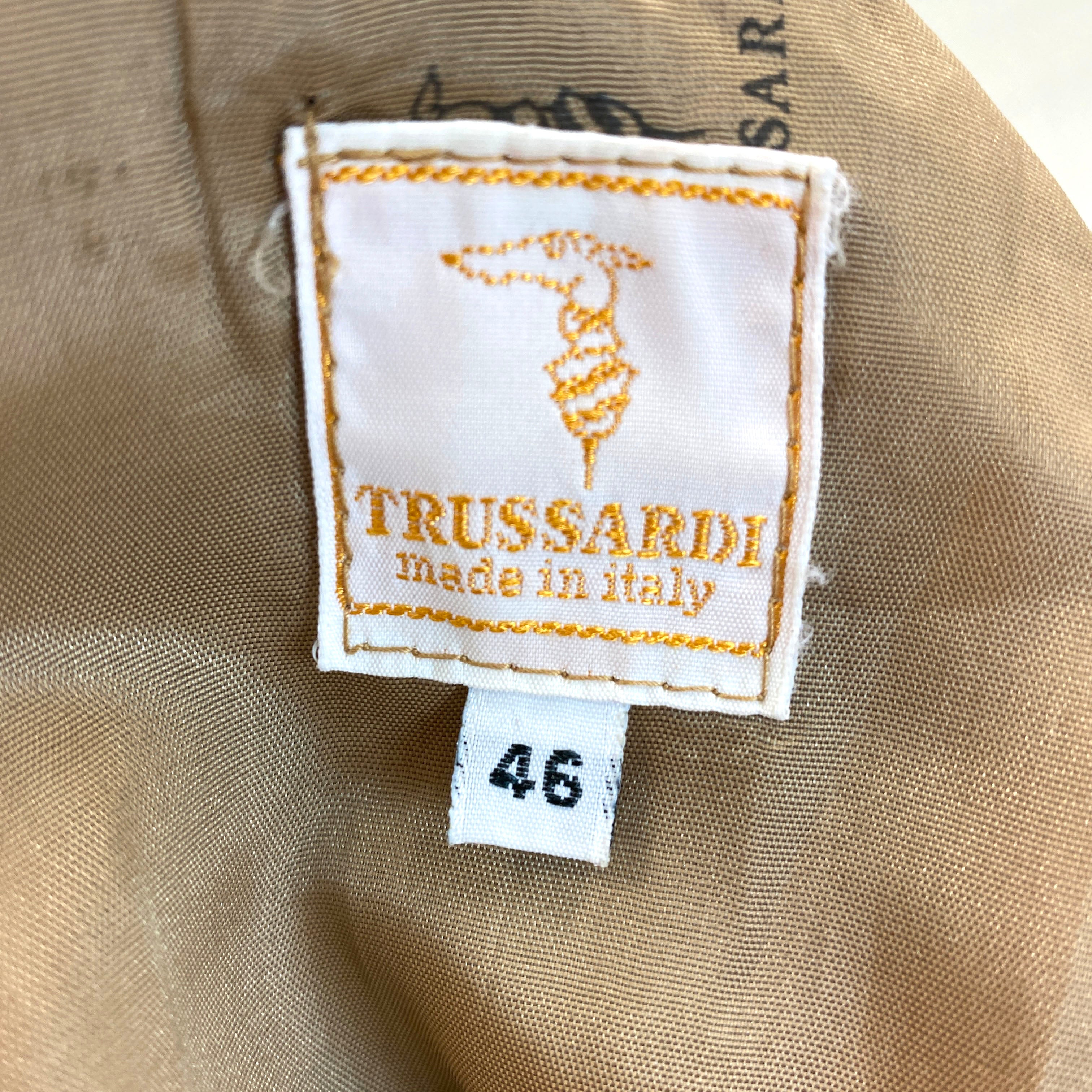 Trussardi Brown Wool Coat