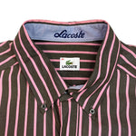 Load image into Gallery viewer, Lacoste Pink/Brown Striped Button-down Shirt
