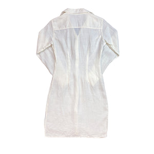 Sisley Off-white Linen Shirt Dress