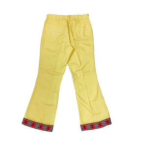 Yellow 70's Wide Leg Flare Pants