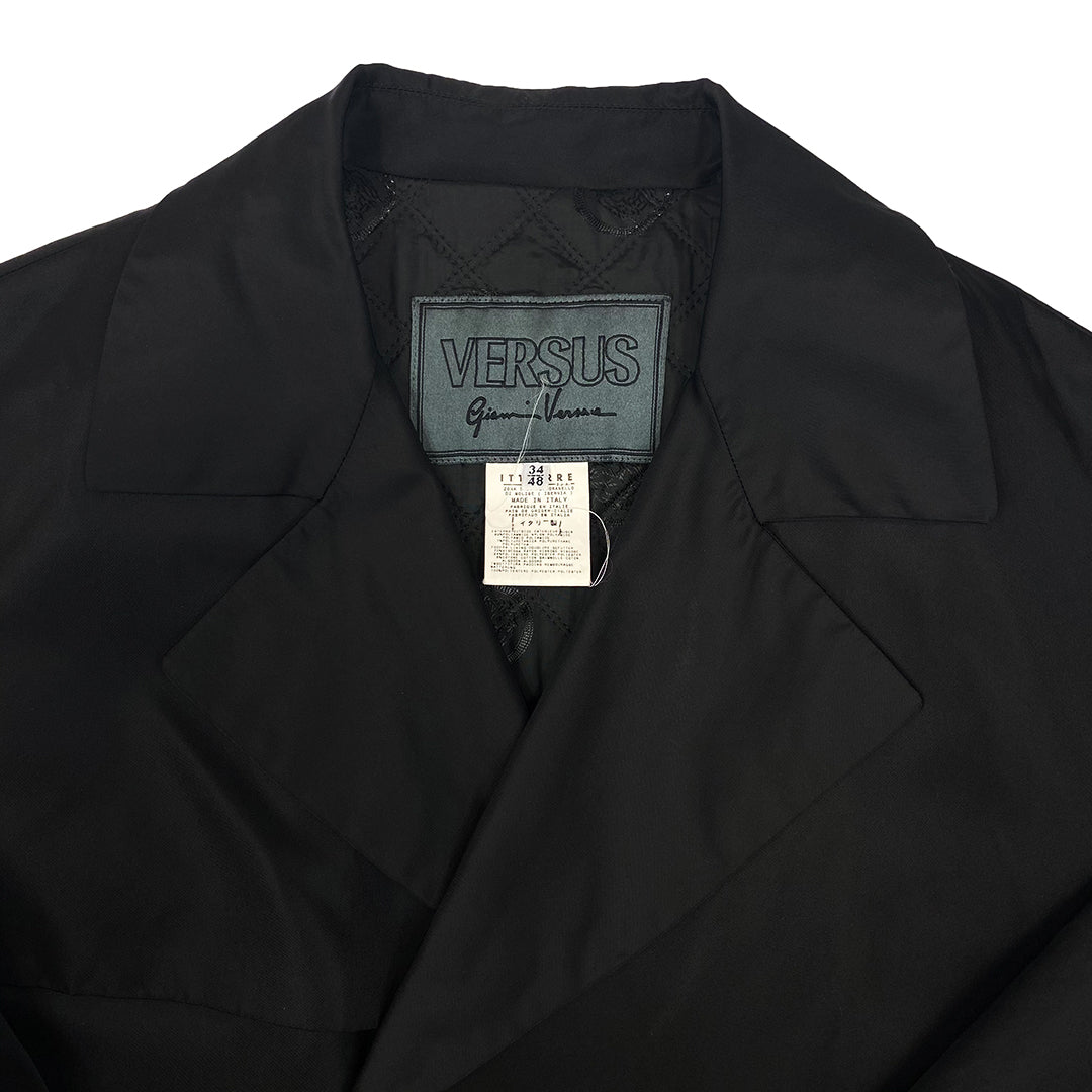 Versus by Versace Oversized Black Trench Coat
