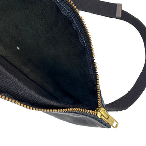 Emily Bordner Black Leather Shoulder Bum Bag