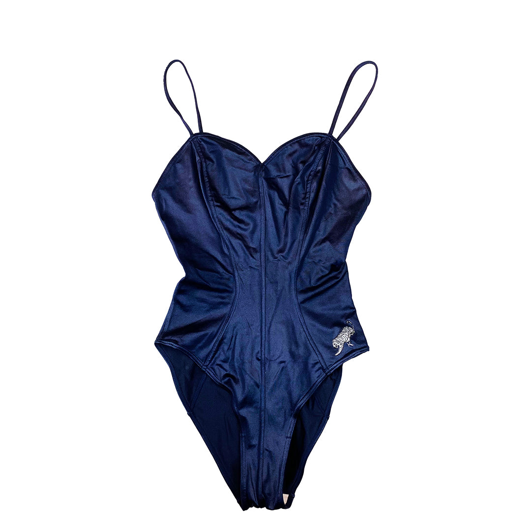 Krizia Electric Blue Corset Bodysuit/Swimsuit