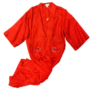 Golden Dragon Red Kimono-style Robe