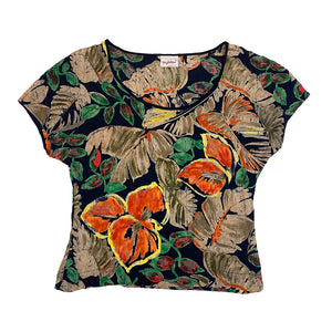 Byblos Floral Cropped T-shirt