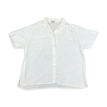 Load image into Gallery viewer, Pensa Cola White Short Sleeve Blouse with Rose Stitching
