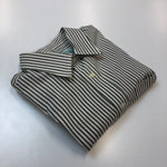 Load image into Gallery viewer, Graphic Language Grey &amp; White Striped Shirt
