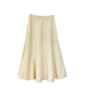Cream Wool A-Line Skirt