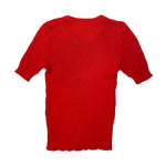 Load image into Gallery viewer, Red Knitted Fitted T-shirt Top
