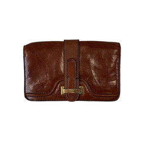 Brown Leather Shoulder Bag/Clutch