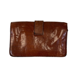 Brown Leather Shoulder Bag/Clutch