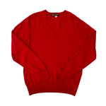 Load image into Gallery viewer, P. Jean Patrick Red Wool V-neck Jumper
