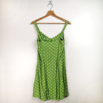 Load image into Gallery viewer, Strappy Green Polkadot Dress with Buttons

