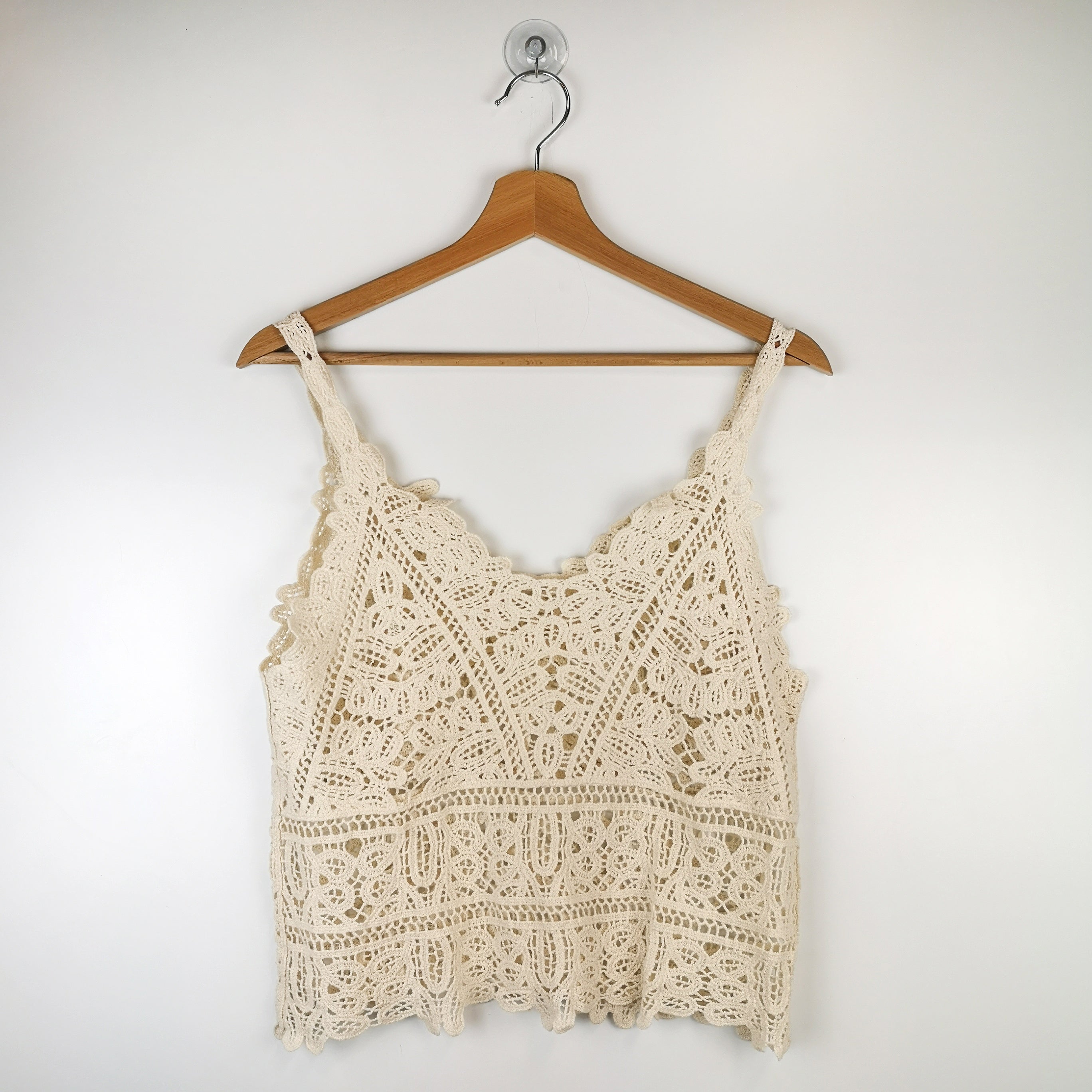 White Sleeveless Crochet Top