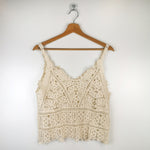 Load image into Gallery viewer, White Sleeveless Crochet Top
