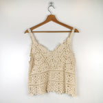 Load image into Gallery viewer, White Sleeveless Crochet Top
