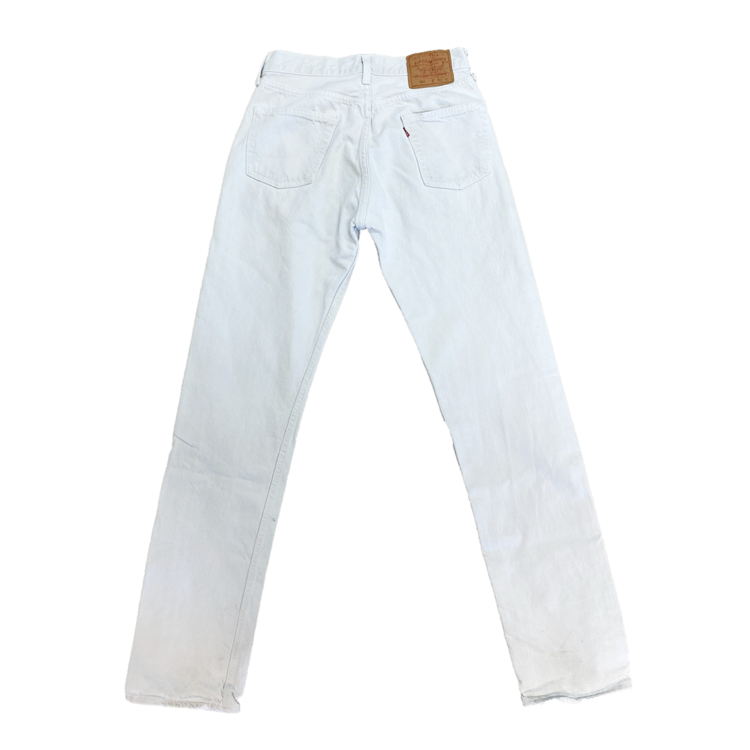 Levi's 501 Straight Leg White Jeans