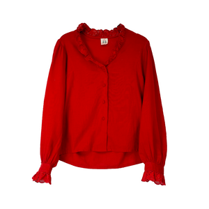 Alpe Trachtenmoden Red Button-up Blouse