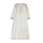 Load image into Gallery viewer, White Embroidered Maxi Milkmaid Dress
