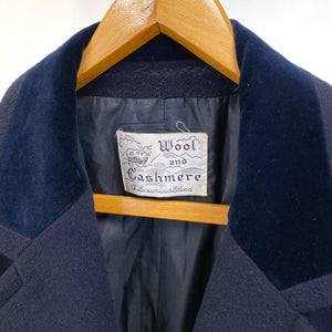 Wool and Cashmere Navy Coat