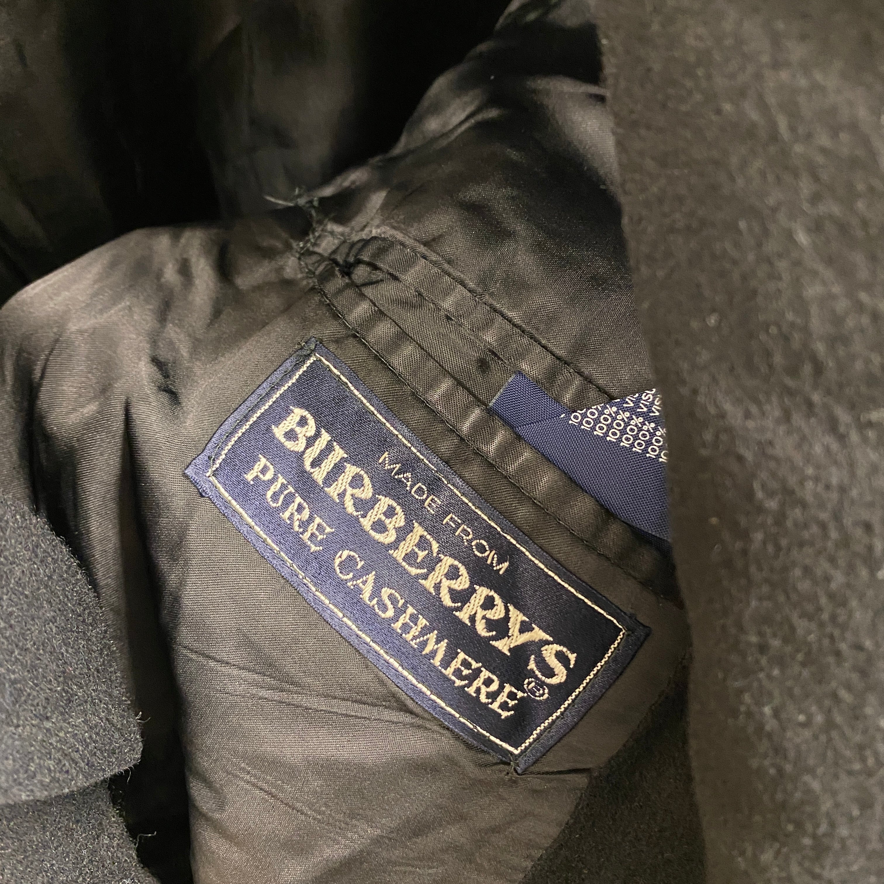 Burberrys Pure Cashmere Black Coat