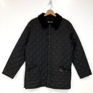 Black Barbour Quilt Jacket for Men
