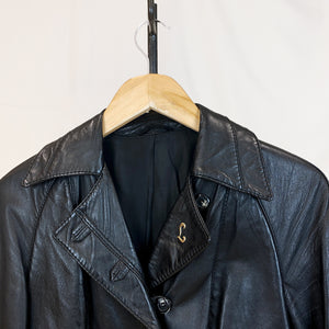 Stadick Black Leather Coat
