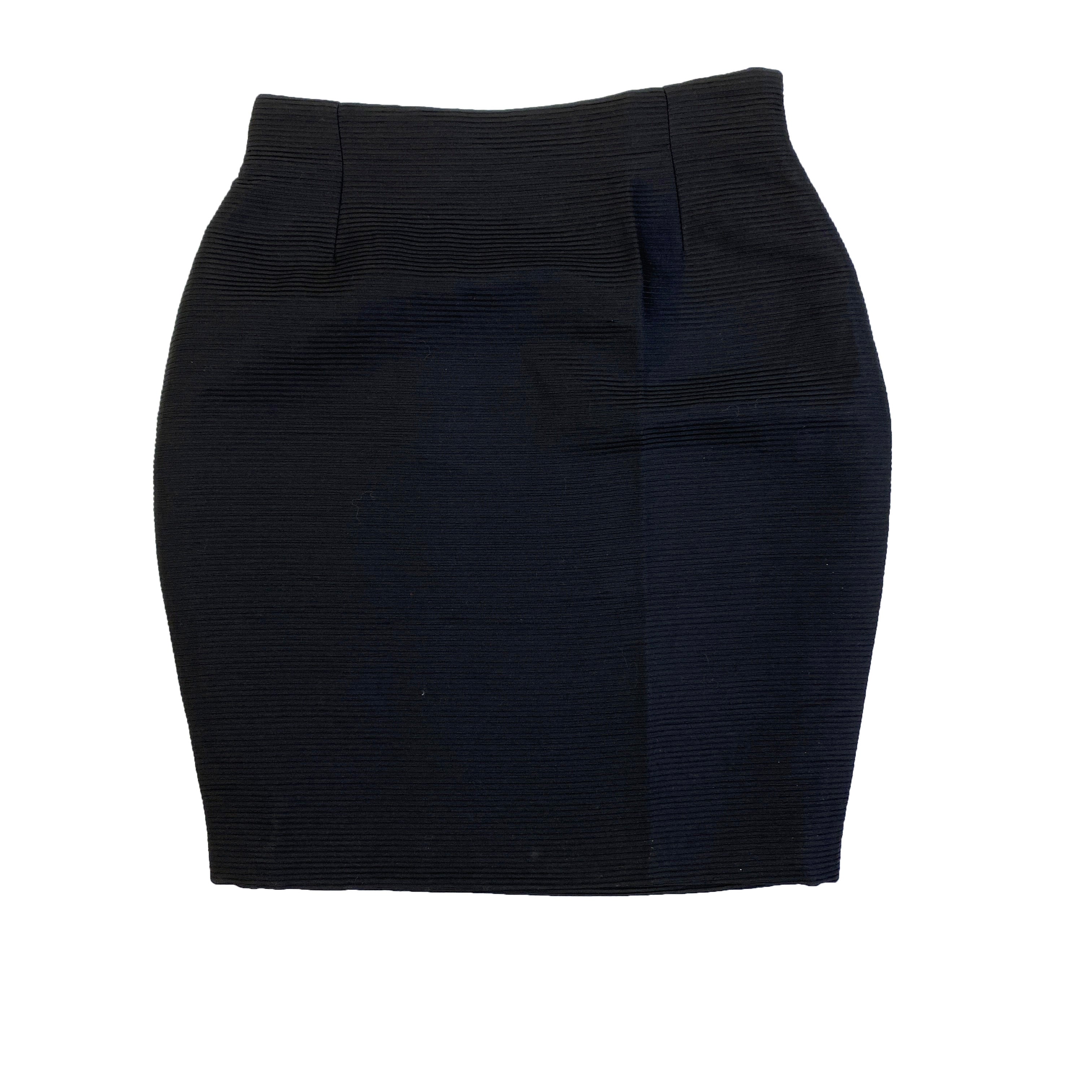 Gianni Versace Pleated Black Skirt