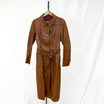 Load image into Gallery viewer, Brown Leather Coat
