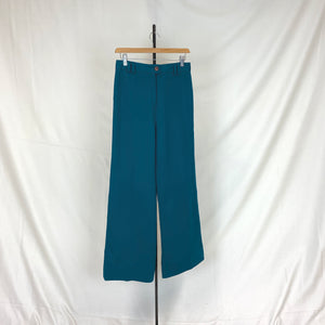 Navy Flared 70s Pants