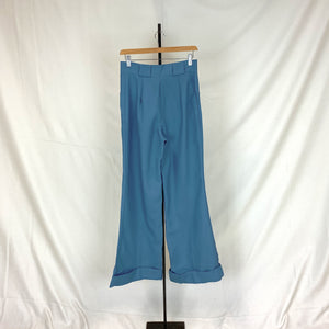 Blue Flared 70s Pants