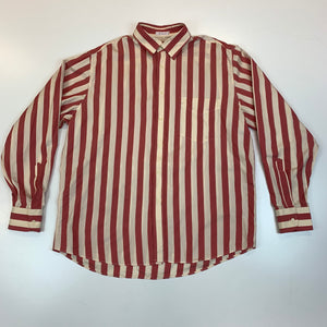 Tiber Red White Striped Shirt