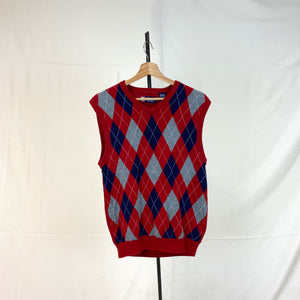Chaps Red Argyle Spencer